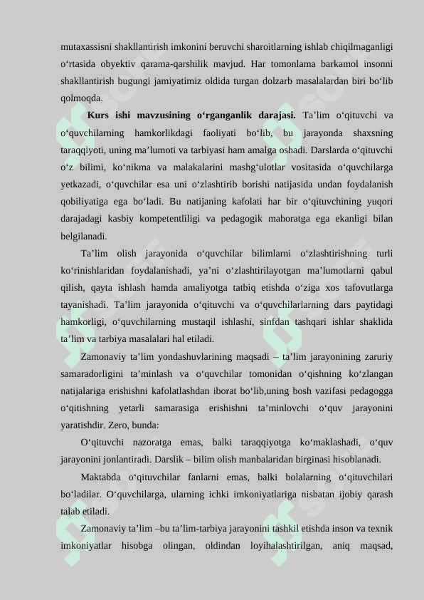 Qoldiqli bo'lishni o'rgatishda o'quvchilarni o'z o'zini nazorat qilishga o'rgatish 5