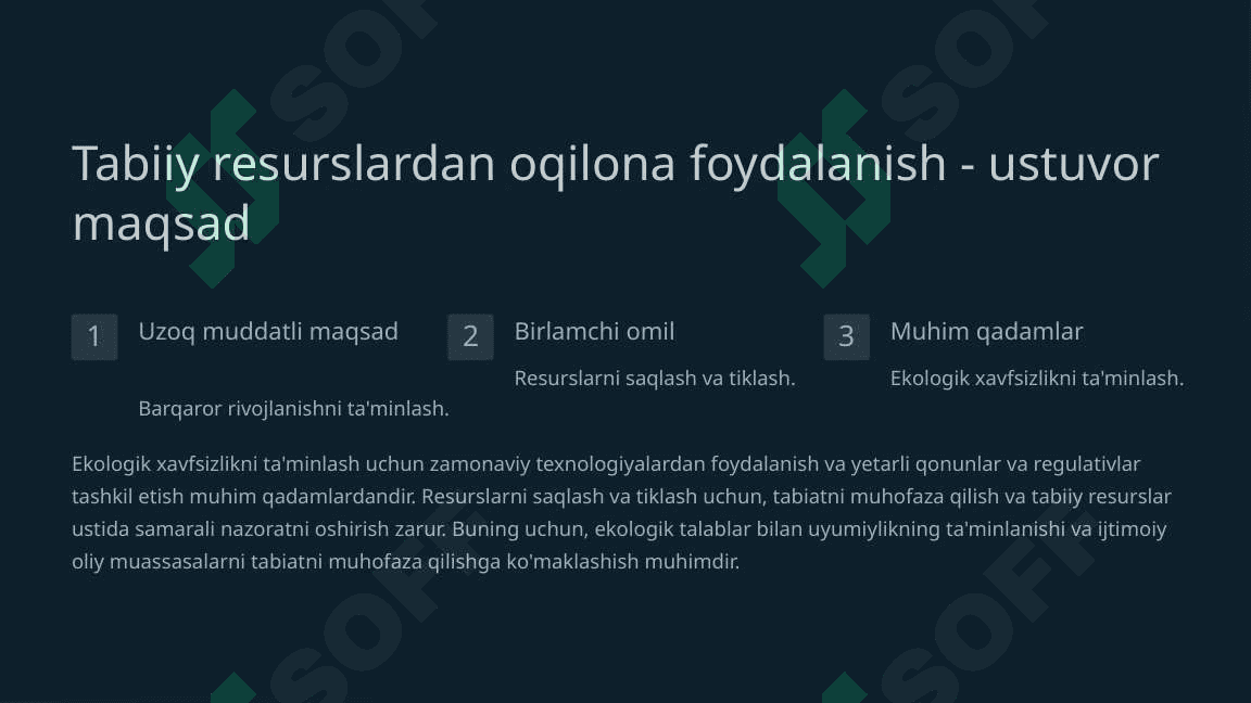 Hududlar iqtisodiy taraqqiyotining ekologik jihatlari va tabiatdan foydalanishning mintaqaviy muammolari 3