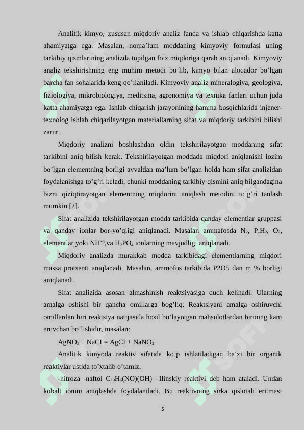Ajratish va aniqlash metodlari 5