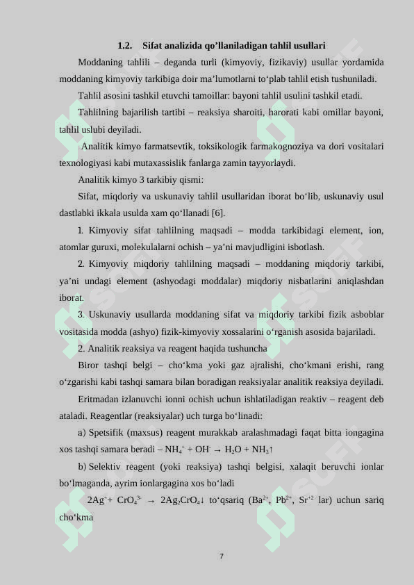 Ajratish va aniqlash metodlari 7