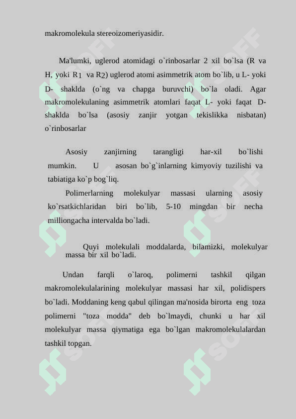 Getro zanjirli polimerlaning olinishi xossalari va ishlatilishi 7