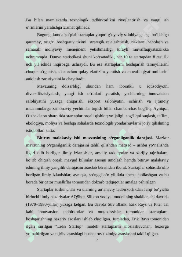 Startaplarni boshqarishning asosiy tamoyillari va muvaffaqiyat omillari 6