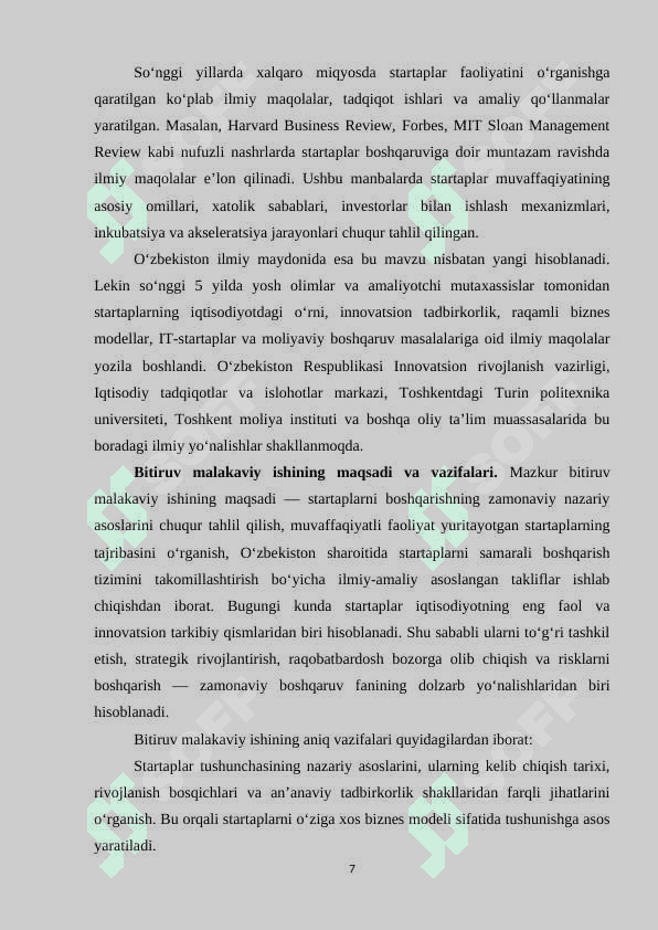Startaplarni boshqarishning asosiy tamoyillari va muvaffaqiyat omillari 7