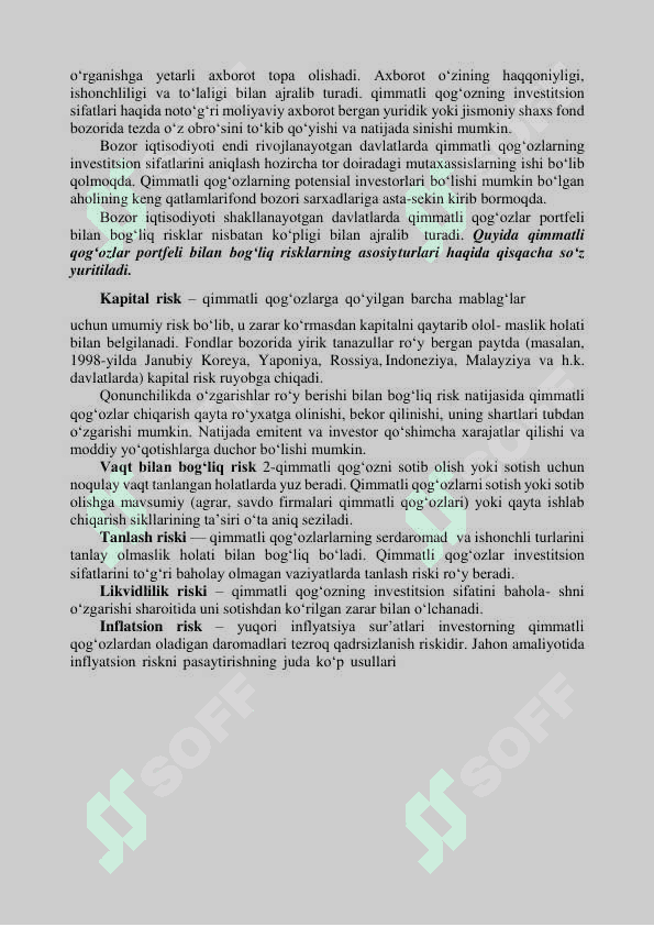 Xo‘jalik yurituvchi subyektlarning qimmatli qog‘ozlar bozoridagi faoliyati tahlili 4