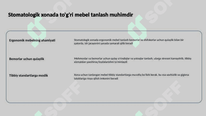 Ergonomik stomatologik xona mebellari 2