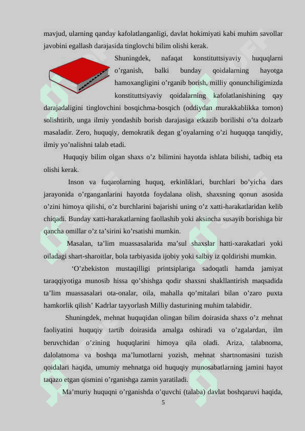 Huquq fanlarini oʻqitish metodikasi faniga oid manbalardan foydalanish usullari 5
