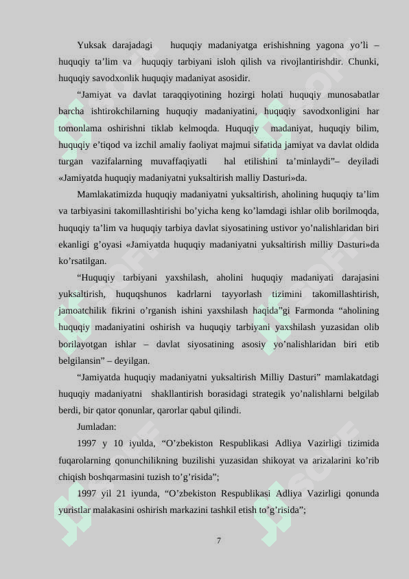 Huquq fanlarini oʻqitish metodikasi faniga oid manbalardan foydalanish usullari 7