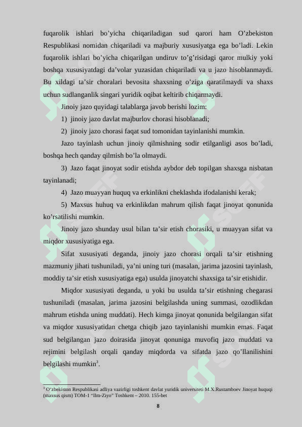 Jazo tayinlashning umumiy asoslari 8