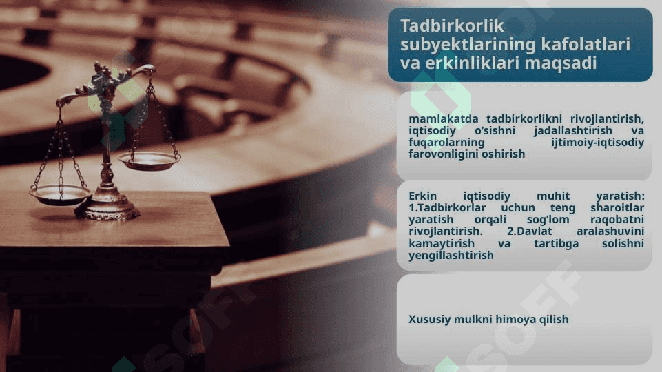 Tadbirkorlik subyekti kafolatlari va erkinliklar 4