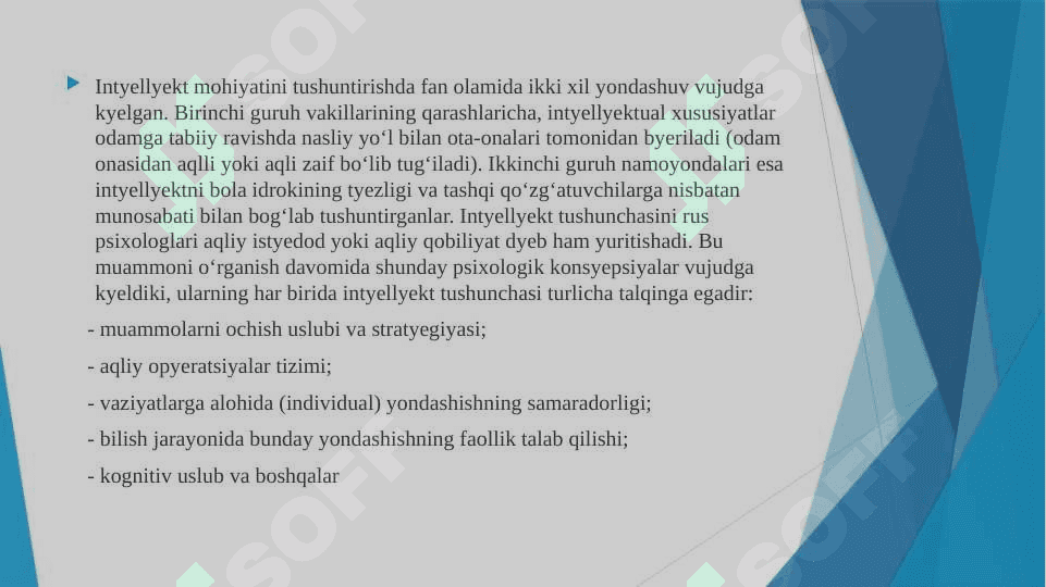 Tafakkur va intellektual qobiliyatlar 3