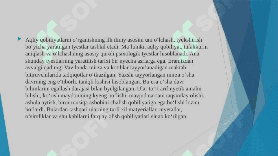 Tafakkur va intellektual qobiliyatlar 4