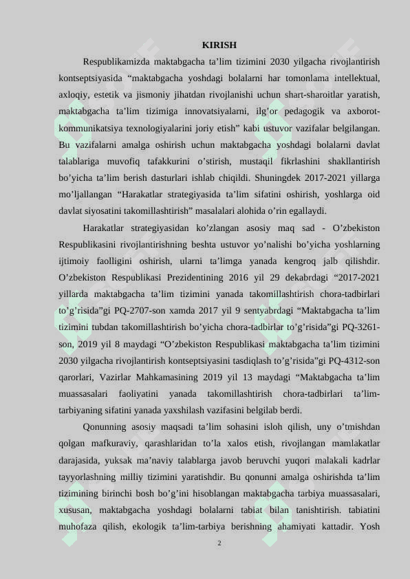 O'rta guruhda tabiatga oid o'yinlarni tashkil etishning mashg'ulot ishlanmalari 2