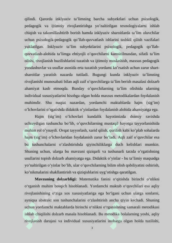 Yordamchi maktabda birinchi o'nlikni o'rganish metodikasi 3