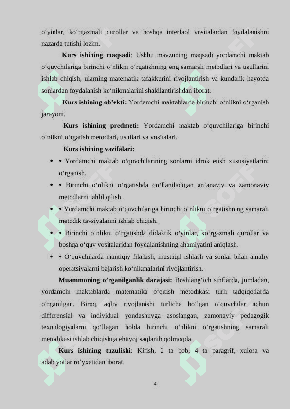 Yordamchi maktabda birinchi o'nlikni o'rganish metodikasi 4