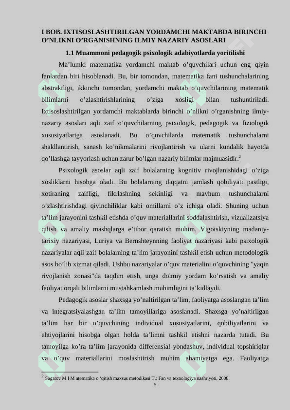 Yordamchi maktabda birinchi o'nlikni o'rganish metodikasi 5