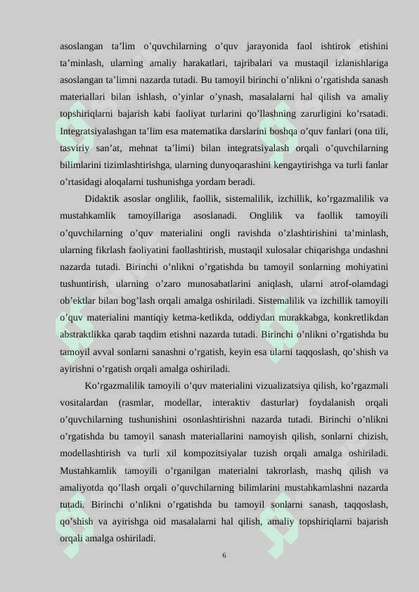 Yordamchi maktabda birinchi o'nlikni o'rganish metodikasi 6