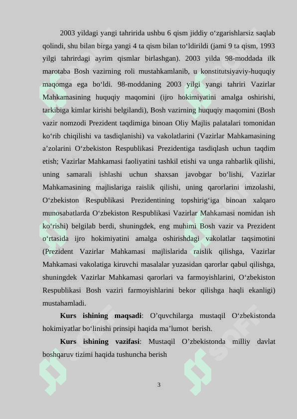Mustaqil Oʻzbekistonda hokimiyatlar boʻlinishi prinsipi 3