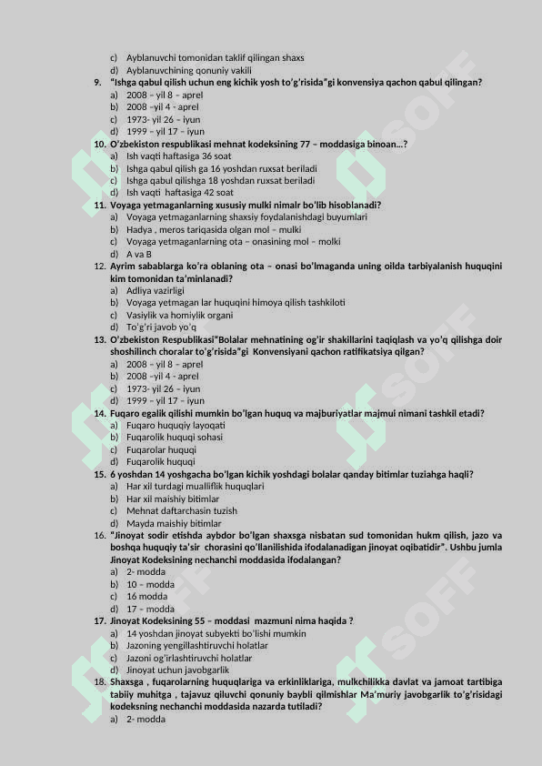 Huquq test 1 2