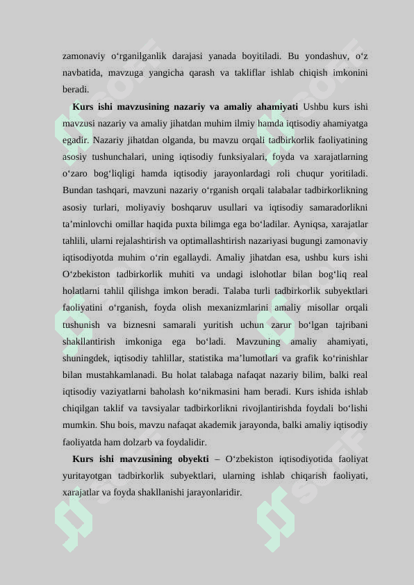 Tadbirkorlik faoliyati, uning sarf-xarajatlari va foydasi 5