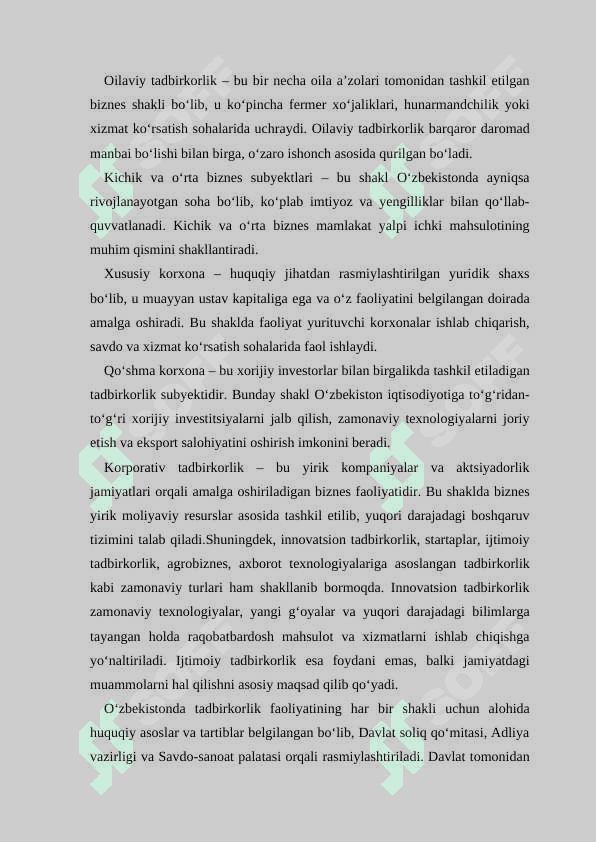 Tadbirkorlik faoliyati, uning sarf-xarajatlari va foydasi 8