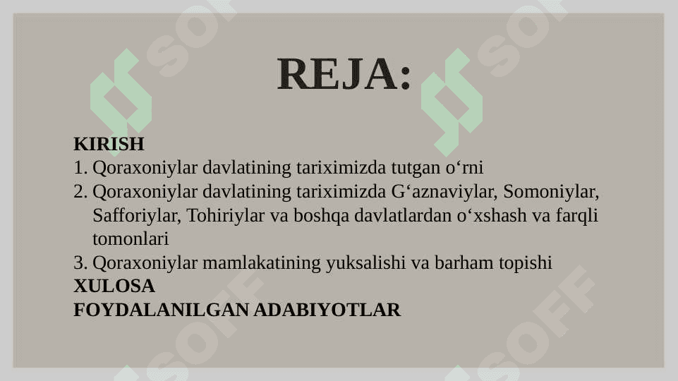 Qoraxoniylar davlatining tariximizdagi o'rni 2