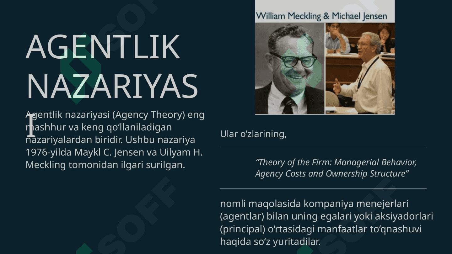 Korporativ Boshqaruvning Nazariyalari 5