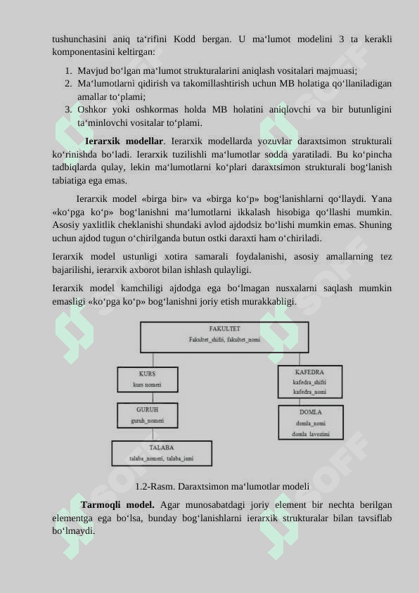 Avtosalon ma’lumotlar bazasini loyihalashtirish va ishlab chiqish 7