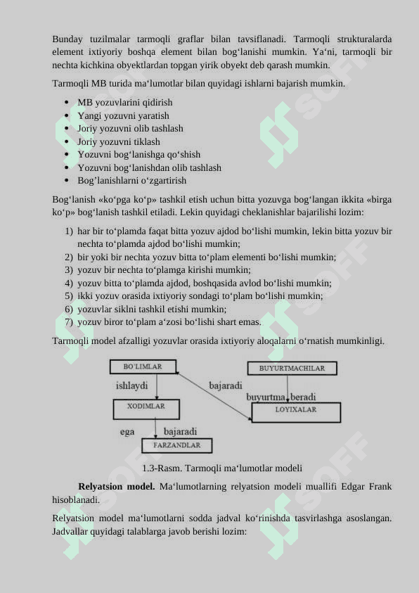 Avtosalon ma’lumotlar bazasini loyihalashtirish va ishlab chiqish 8