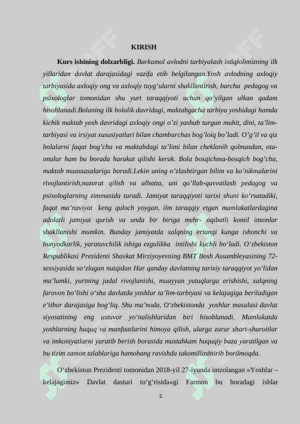 Uchinchi sinfda matematikadan tafakkurni mantiqiy fikrlashga rivojlantiruvchi ijodiy topshiriqlar ustida ishlash metodikasi 2