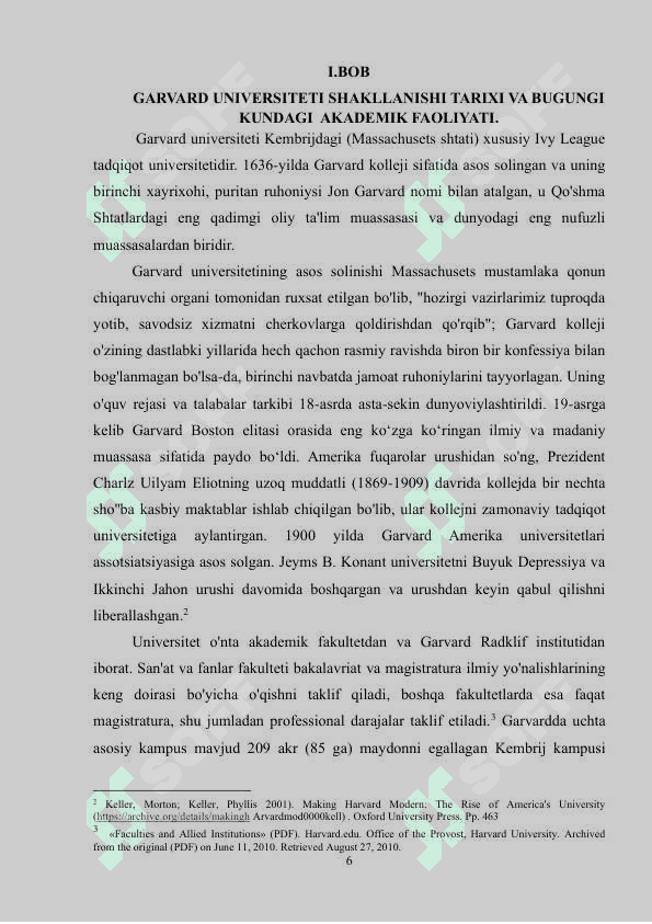 Garvard Universiteti tarixi va bugungi kundagi faoliyati 6