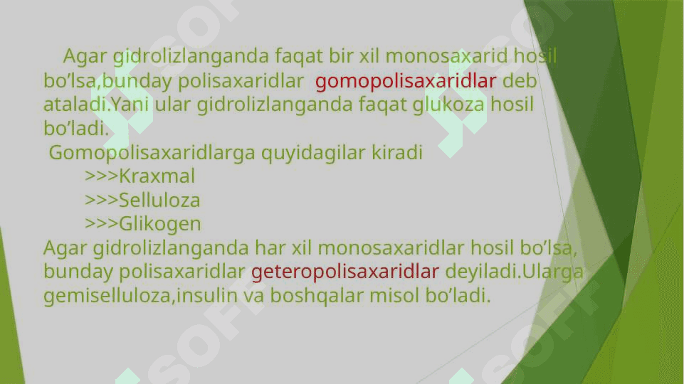 Polisaxaridlar. Kraxmal. Selluloza 3