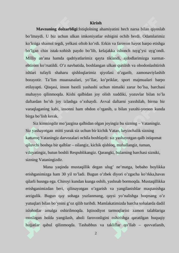 Mustaqillikka erishish arafasida O‘zbekiston Respubliksidagi siyosiy ahvol 2