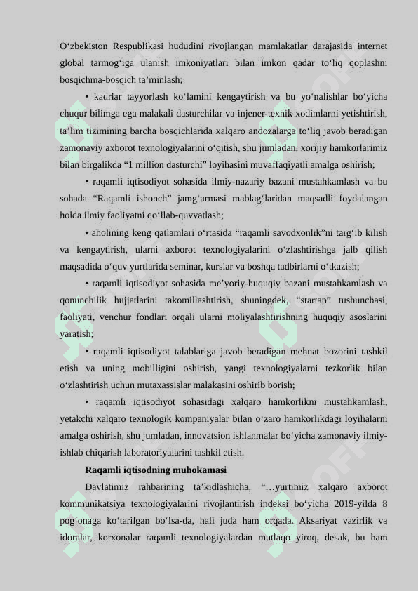 Raqamli iqtisodiyotga oʻtishda xorijiy davlatlarning tajribasi 8