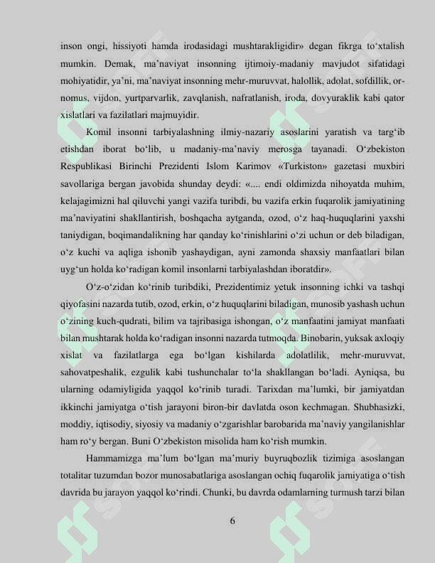 Ma’naviyat shakillanishi va dastlabki bosqichlari 6