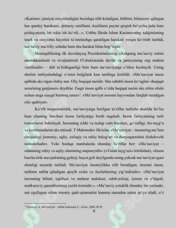 Ma’naviyat shakillanishi va dastlabki bosqichlari 8