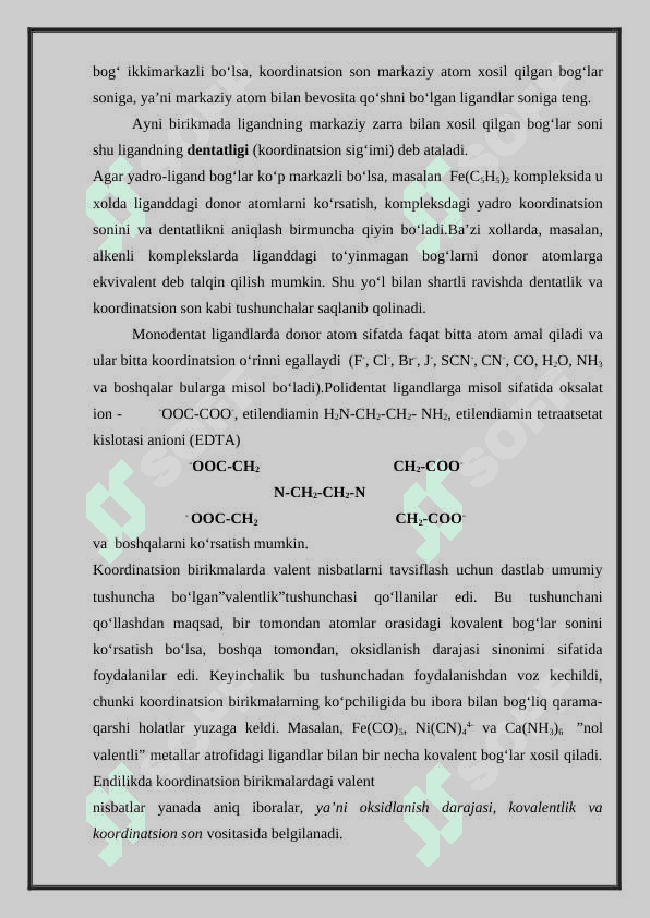 Koordinatsion birikmalar kimyosi 3