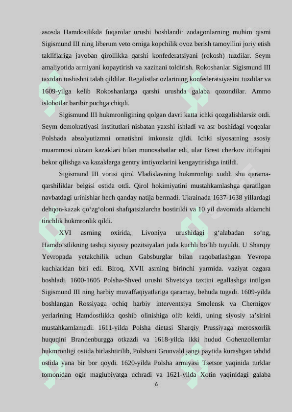 Polsha XVII-XIX asrlarda 6
