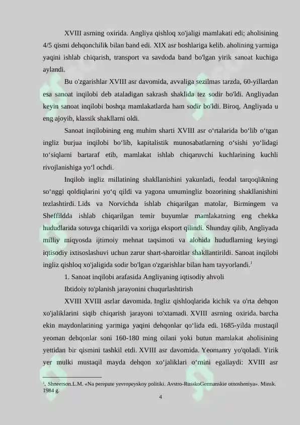 XVIII asrda Angliyaning siyosiy va ijtimoiy-iqtisodiy rivojlanishi 4
