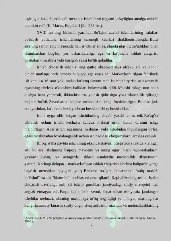 XVIII asrda Angliyaning siyosiy va ijtimoiy-iqtisodiy rivojlanishi 7