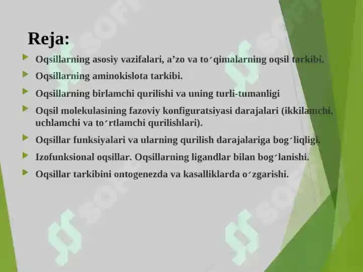 Oqsillar biologik faolligi 2