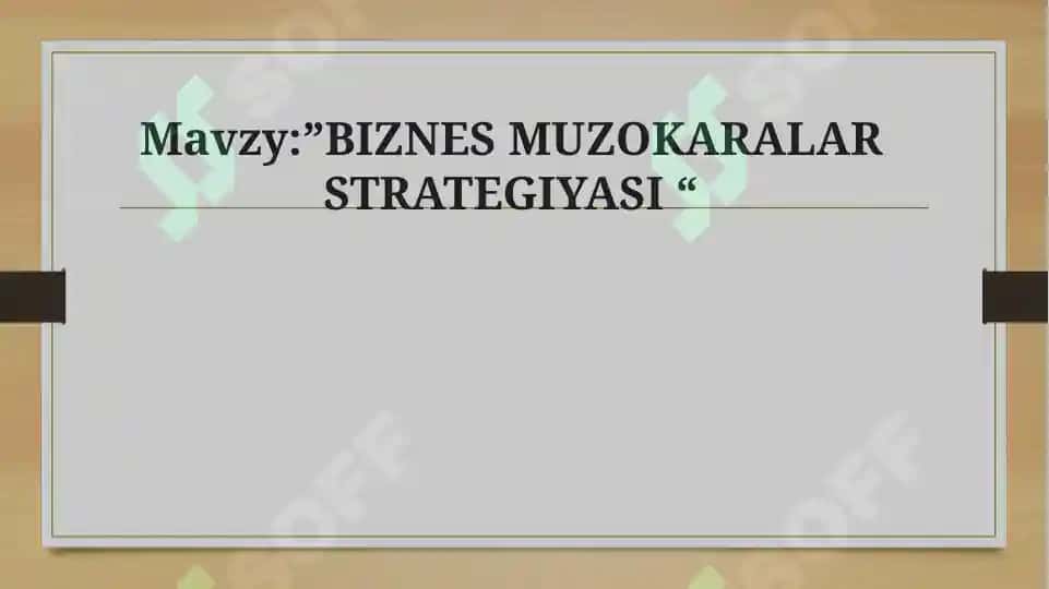 Biznes Muzokaralar Strategiyasi 2