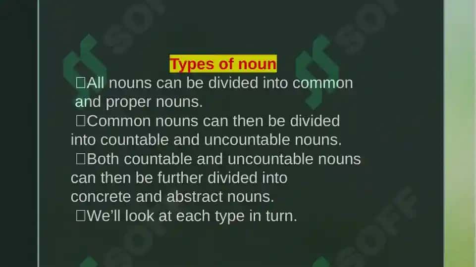 The Noun Groups of Word Classes 3