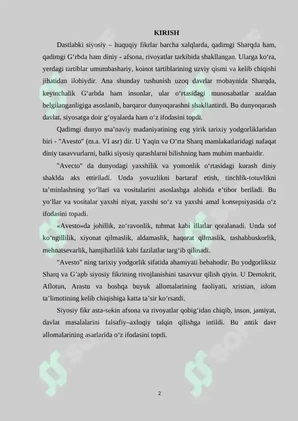 ASOSIY SIYOSIY MUTAFAKKIRLARNING QIYOSIY TAHLILI VA ULARNING SIYOSAT NAZARIYASIGA QO‘SHGAN HISSASI 2