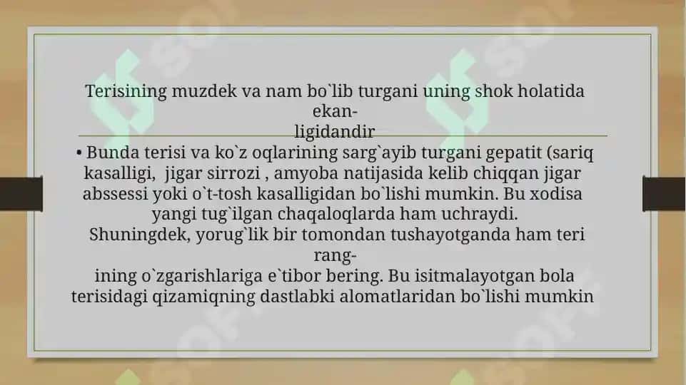 Bemorni mustaqil ko‘zdan kechirish 5