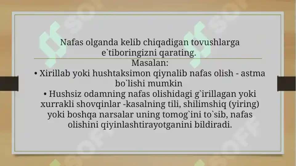 Bemorni mustaqil ko‘zdan kechirish 8