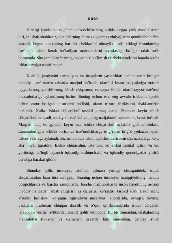Ishlab chiqarish imkoniyatlari, muqobil xarajatlar va iqtisodiy tanlov 3