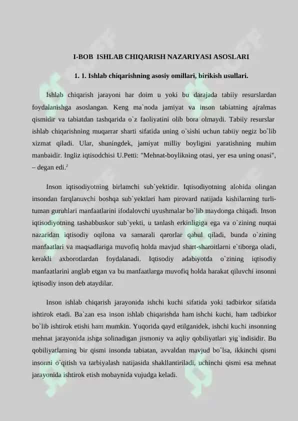 Ishlab chiqarish imkoniyatlari, muqobil xarajatlar va iqtisodiy tanlov 5