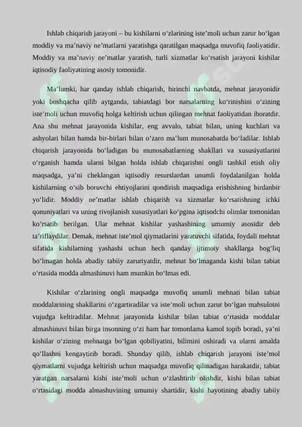 Ishlab chiqarish imkoniyatlari, muqobil xarajatlar va iqtisodiy tanlov 6