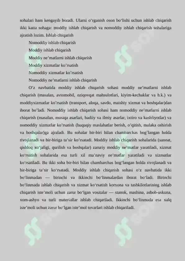Ishlab chiqarish imkoniyatlari, muqobil xarajatlar va iqtisodiy tanlov 8