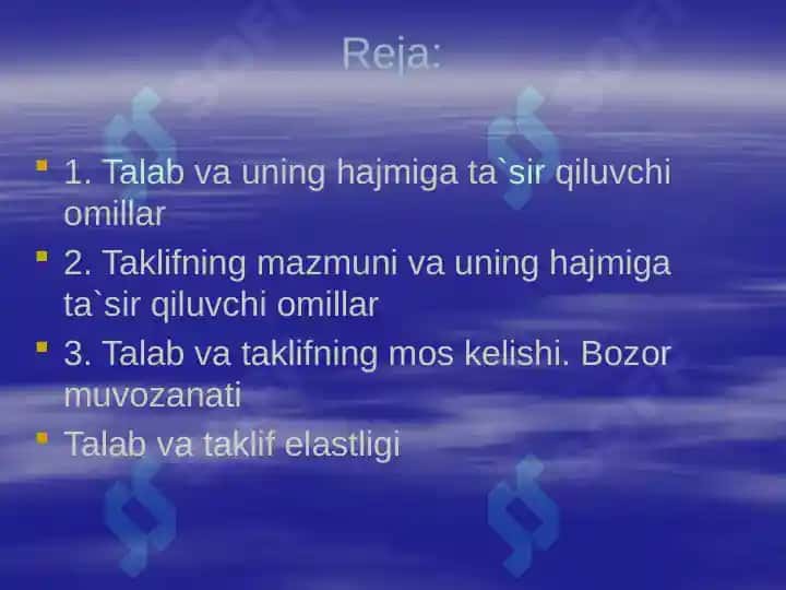 Talab va takli bozor muvozanati 2
